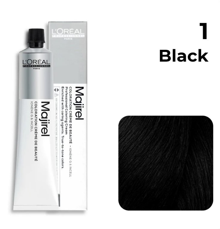 LOREAL MAJIREAL PROFESSIONAL COLOR BLACK - 1