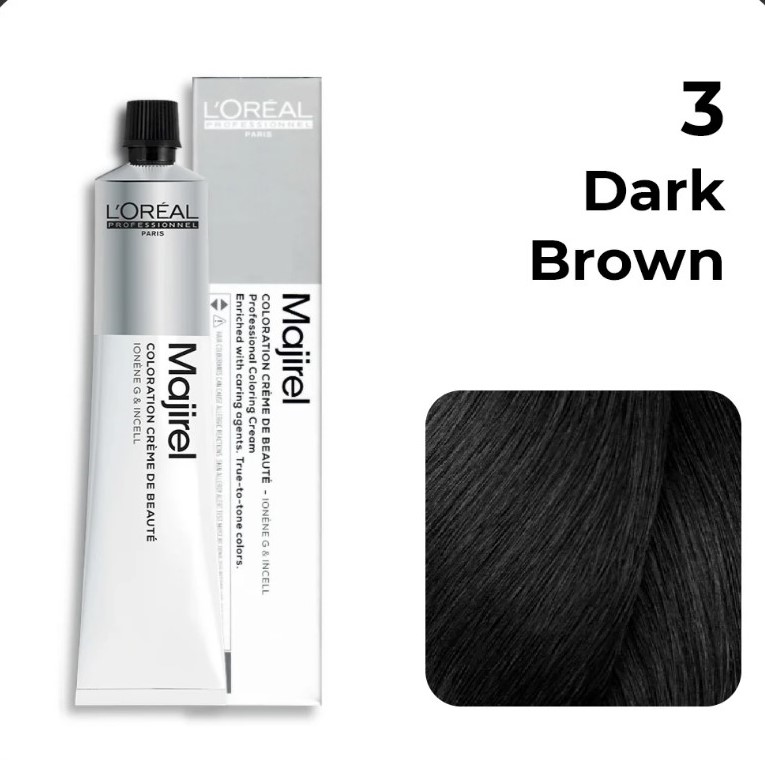 LOREAL MAJIREAL PROFESSIONAL COLOR DARK BROWN 3