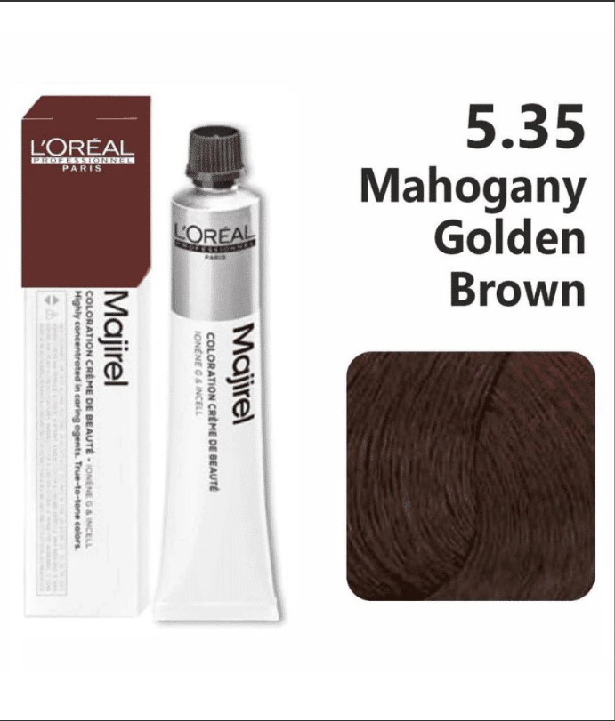 LOREAL MAJIREAL  COLOR MAHOGANY GOLDEN LIGHT BROWN 5.35
