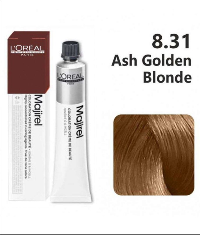 LOREAL MAJIREAL COLOR ASH GOLDEN LIGHT BLONDE 8.31