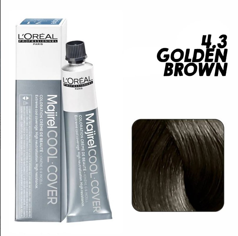 LOREAL MAJIREAL COLOR GOLDEN BROWN 4.3