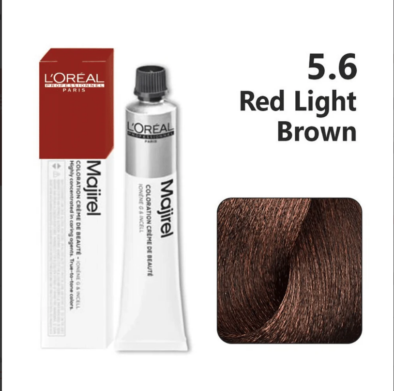 LOREAL MAJIREAL COLOR RED LIGHT  BROWN 5.6