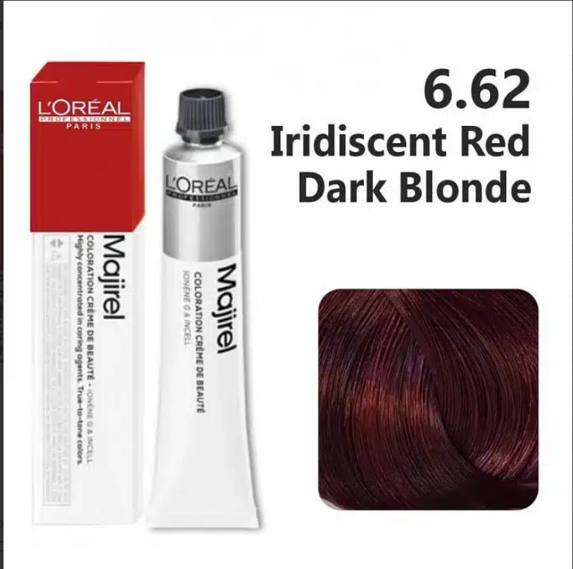 LOREAL MAJIREAL COLOR IRIDISCENT RED DARK BLONDE 6.62