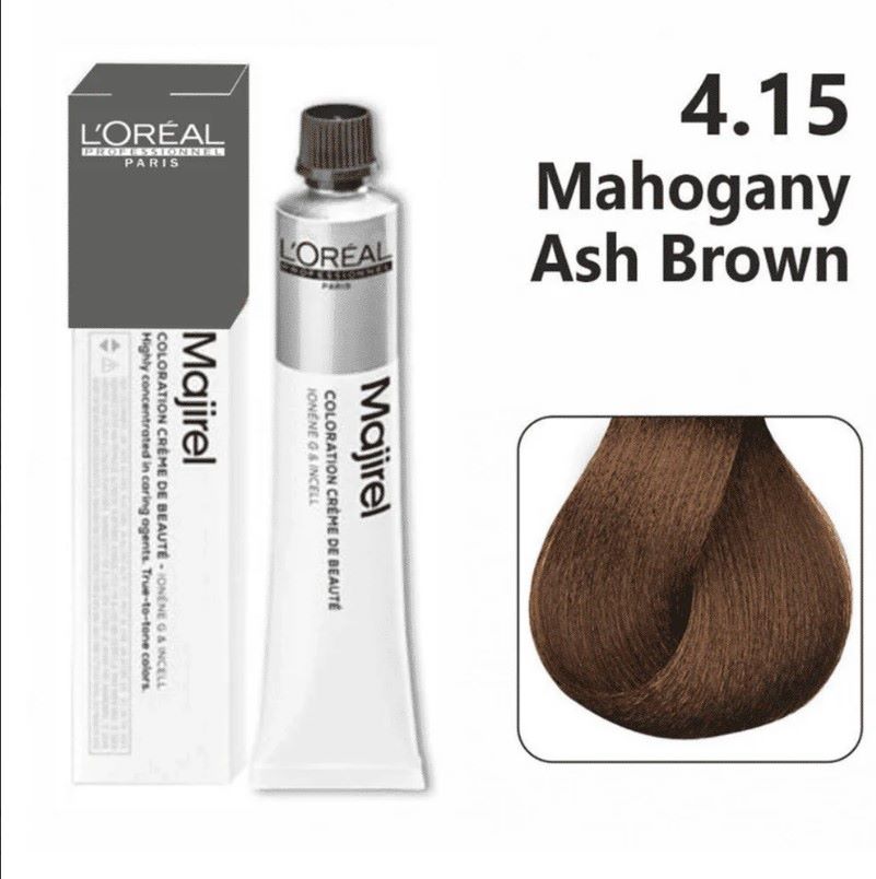 LOREAL MAJIREAL COLOR MAHOGANY ASH BROWN 4.15