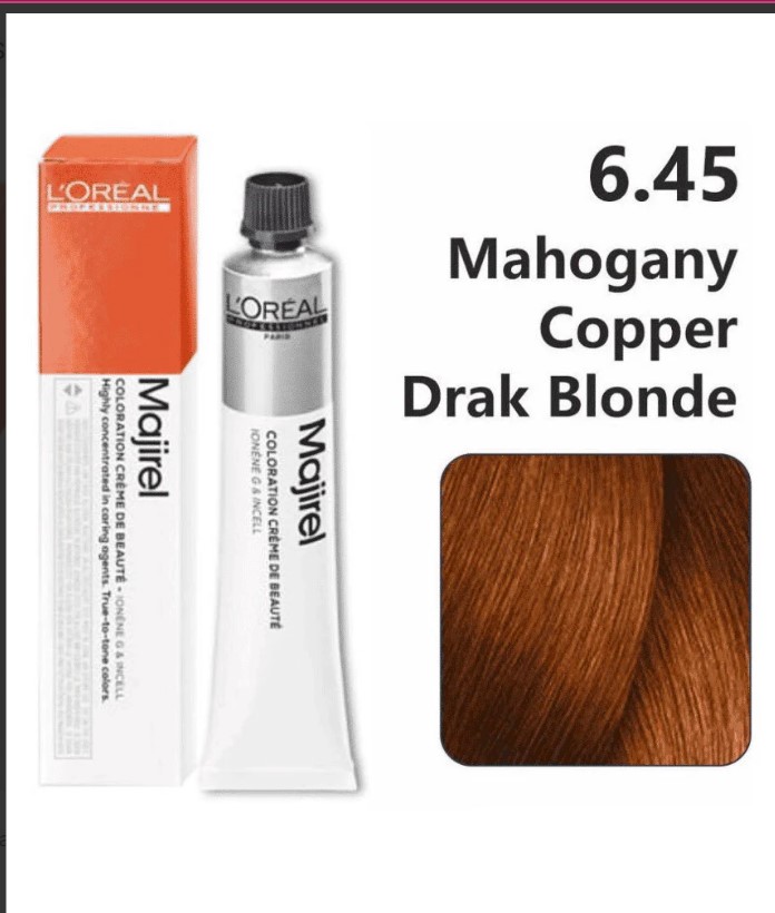 LOREAL MAJIREAL COLOR MAHOGANY COPPER BROWN 4.45