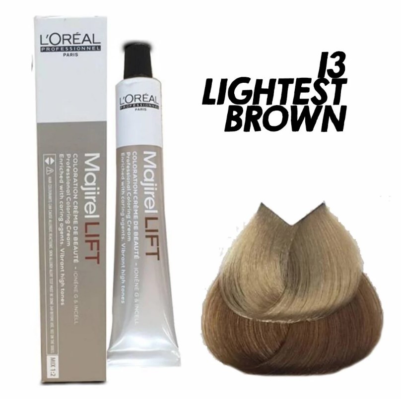 LOREAL MAJIREAL COLOR LIGHTEST BROWN 13