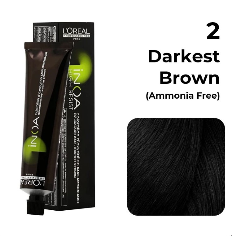 LOREAL INOA COLOR DARKEST BROWN 2