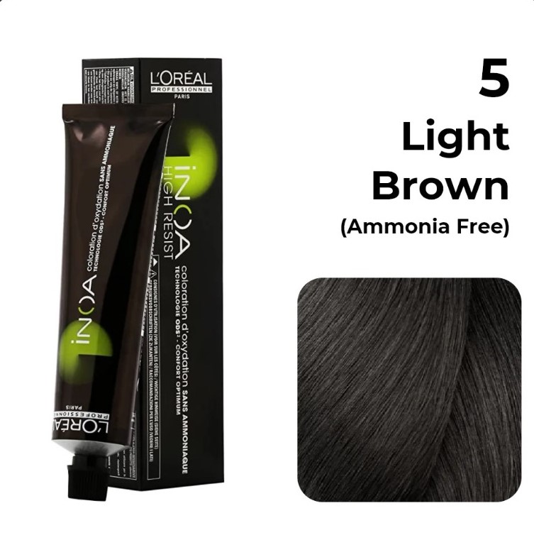 LOREAL INOA COLOR LIGHT BROWN 5