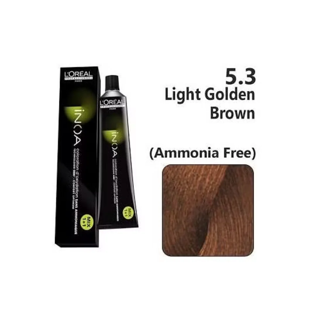LOREAL INOA COLOR LIGHT GOLDEN BROWN 5.3