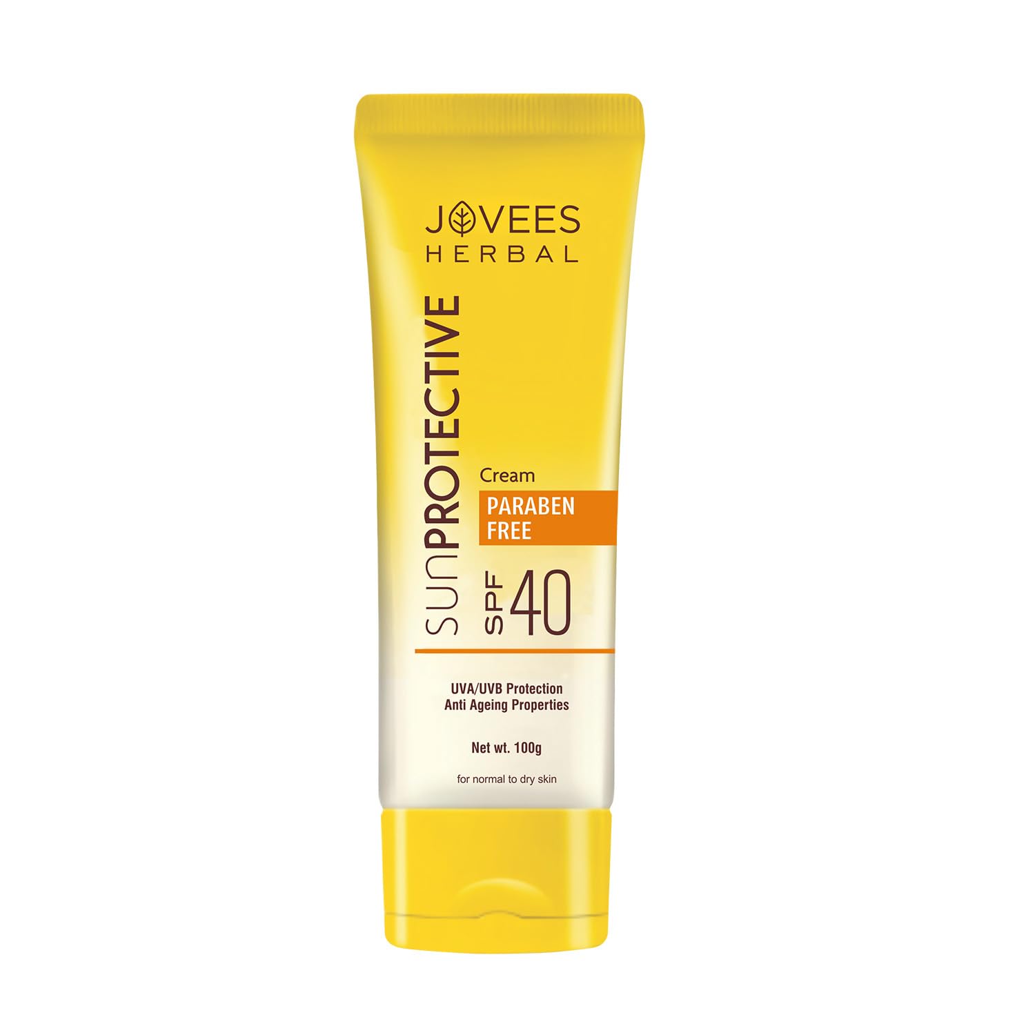 Jovees Herbal Sun Protective Sunscreen SPF 40  Normal to Dry Skin Type | Paraben & Alcohol Free 100g