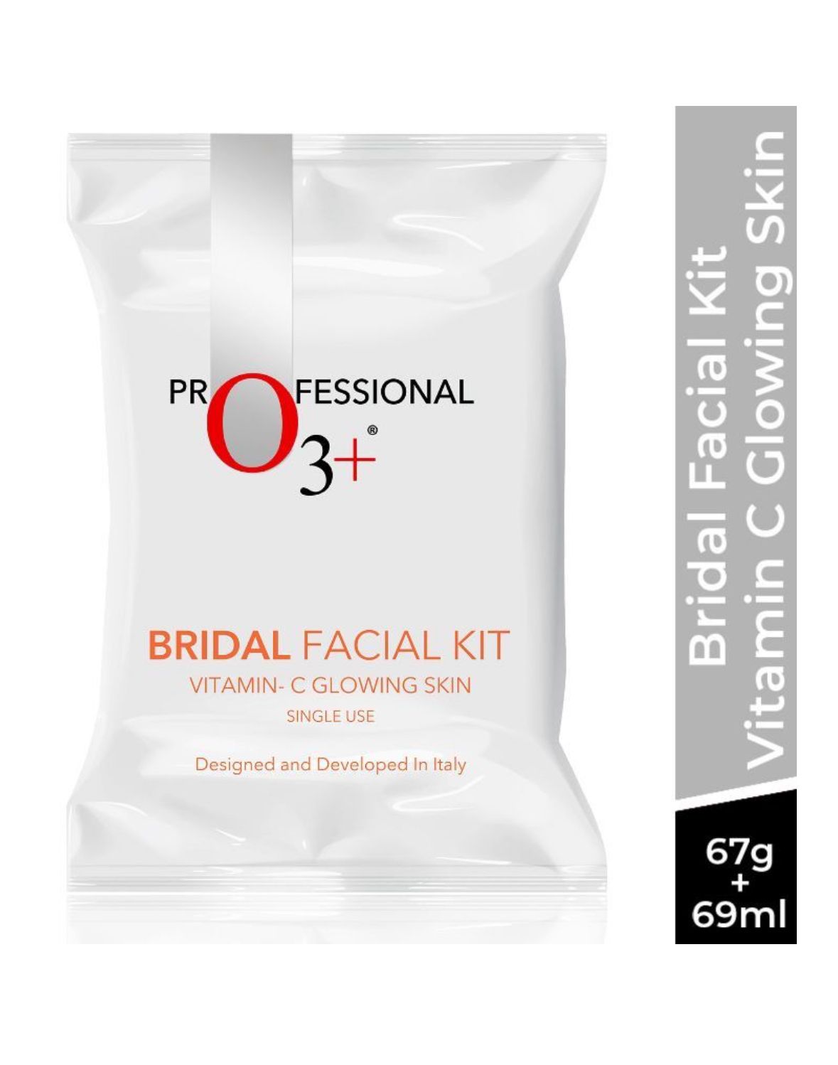 O3+ Bridal Facial Kit Vitamin C Glowing Skin - Single Use (44gm+103ml)