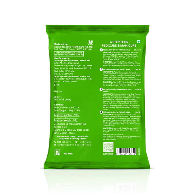 Sara Whitening D-Tan Pedicure Manicure Kit (40g) hover