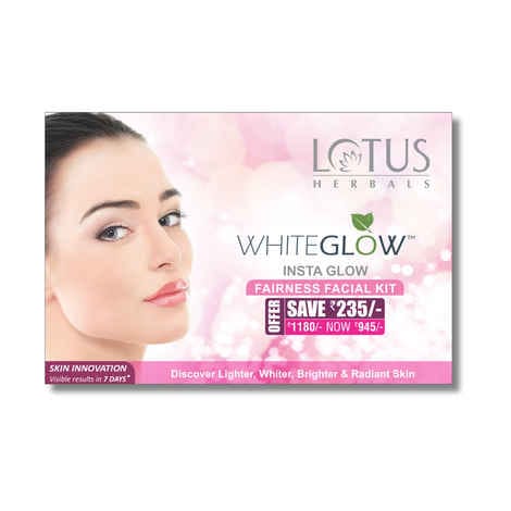 Lotus Herbals Whiteglow Insta Glow 4 in 1 Facial Kit (160gm)