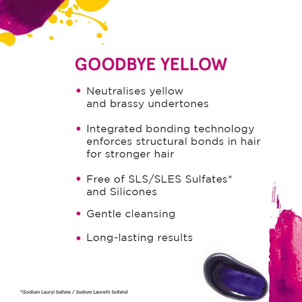 Schwarzkopf  Goodbye Yellow  Shampoo | Sulfate Free | For Balayage and Blonde Hair (300ml) hover