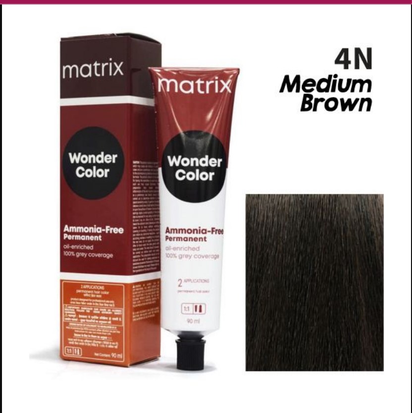 Matrix Wonder Color Ammonia Free 4N Medium Brown(90ml)