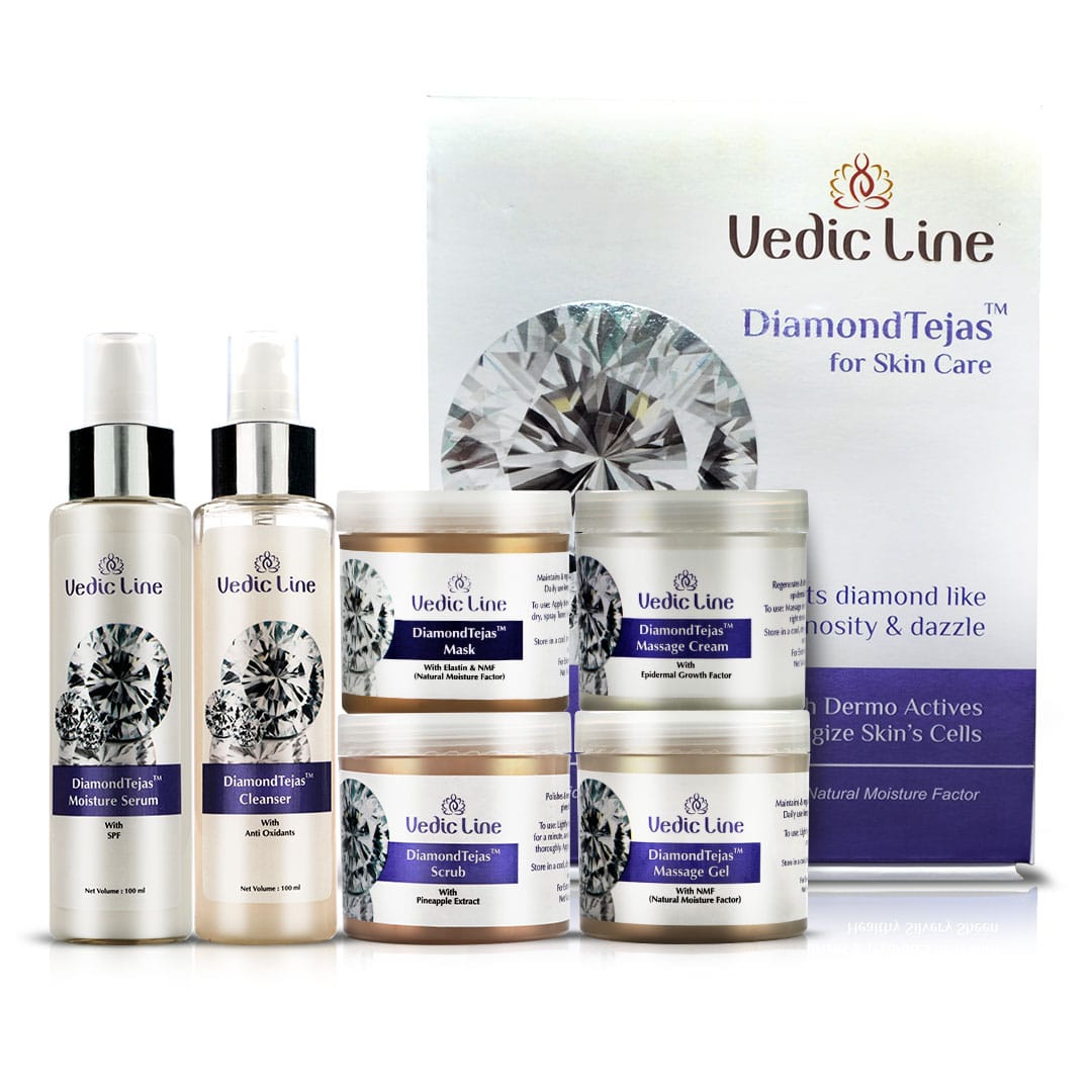 Vedic Line Diamond Tejas Skin Care Facial Kit, (600ml)