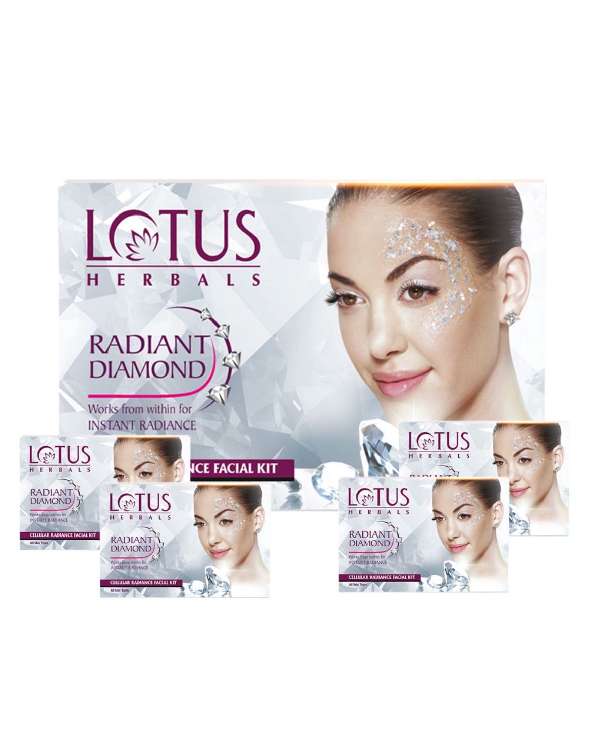 LOTUS Radiant Diamond Cellular Radiance Facial Kit (148gm) hover