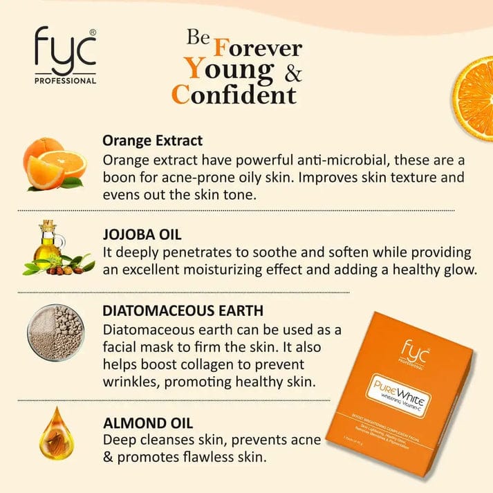 FYC Pure White Vitamin-c Facial Kit Pouch Pack Of 1 (95gm) hover