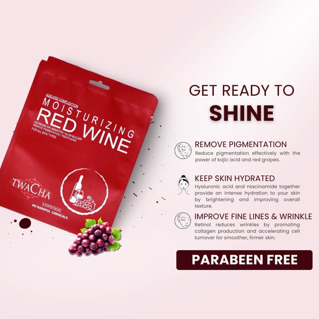 TWACHA Red Wine Facial Kit (53gm) hover
