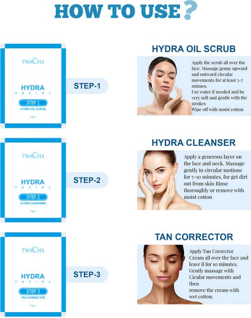 TWACHA HYDRA HYALURONIC POWER FACIAL KIT (10 STEPS) hover