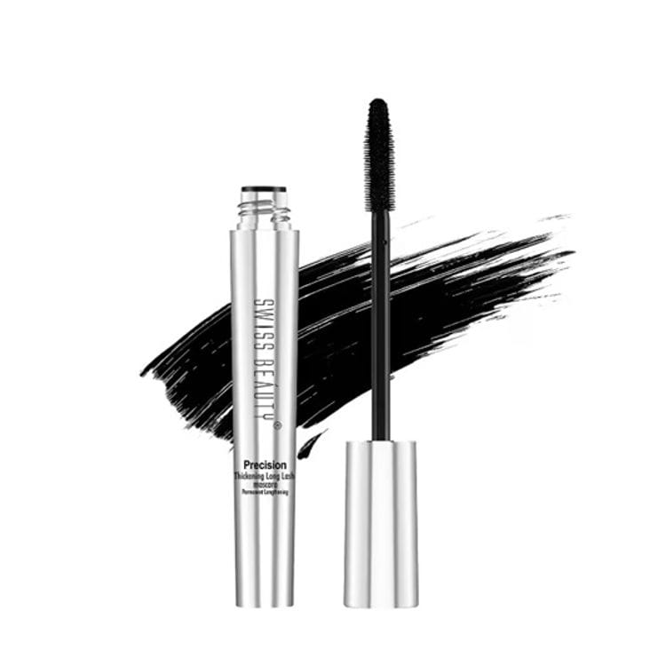 Swiss Beauty Precision Thickening Long Lash Mascara ,Waterproof , Smudge-Proof - Black (10ml) SB10
