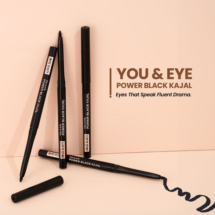Swiss Beauty You & Eye Power Black Kajal Waterproof - 0.30 gm (Sbe11) hover