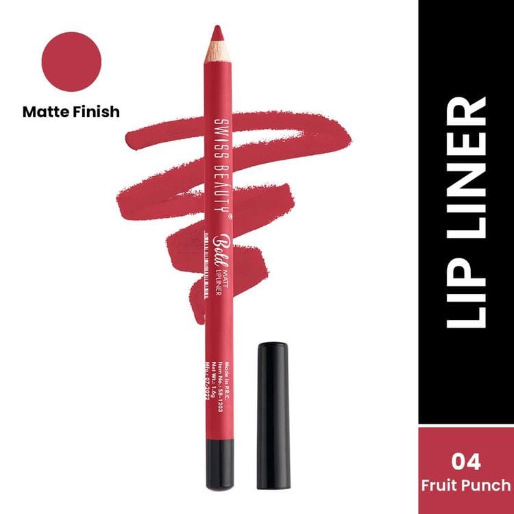 Swiss Beauty Bold Matt Lip Liner Pencil, Long-lasting , Matte Finish , Non-Drying - 4 Fruit Punch (SB-1203)