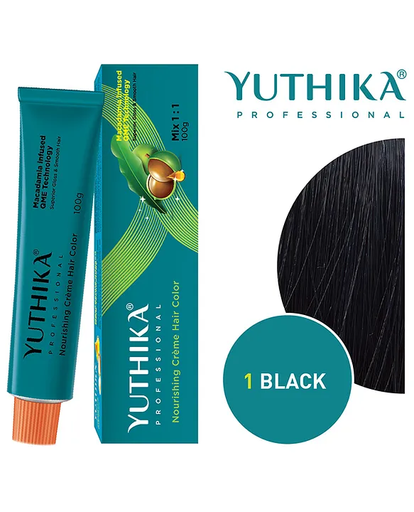 Yuthika Ammonia Free cream Hair Colour Black 1 (100g)