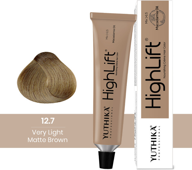 Yuthika Nourishing cream Hair Colour Very Light Matte Brown 12.7 (50g)