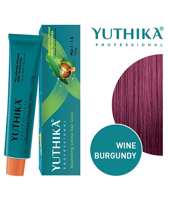 Yuthika Ammonia Free cream Hair Colour Wine Burgundy (100g)