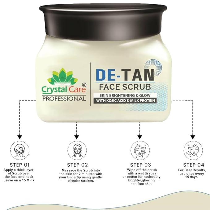 Crystalcare DE-TAN Face Scrub (400g) hover