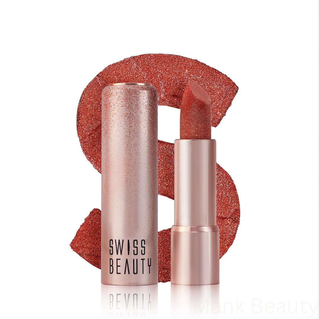 Swiss Beauty Glitter Lipstick Glimmer Coral 03 (3g)