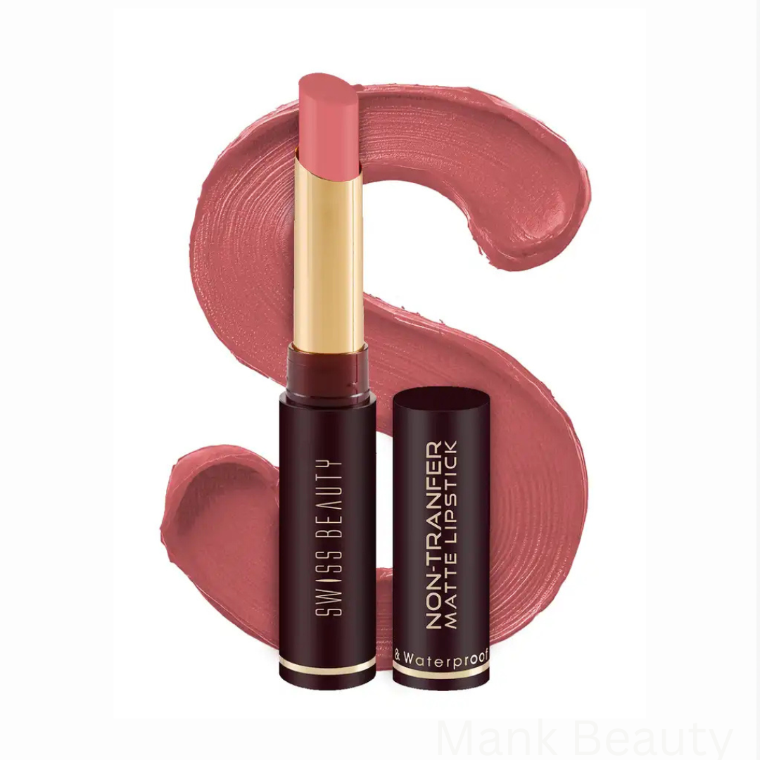 Swiss Beauty Non-Transfer Matte Lipstick- Shade Shy Pink 28 (2g)