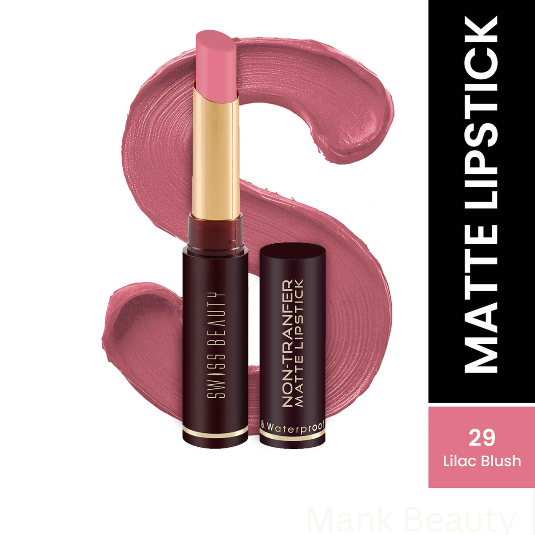 Swiss Beauty Non-Transfer Matte Lipstick- Shade Lilac Blush 29 (2g)