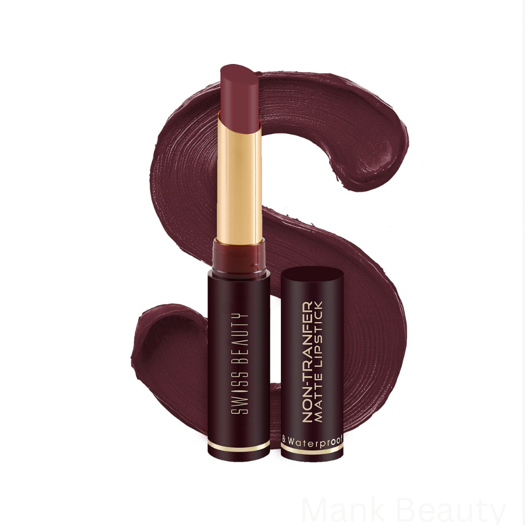 Swiss Beauty Non-Transfer Matte Lipstick- Shade Brandy Harrington 22 (2g)