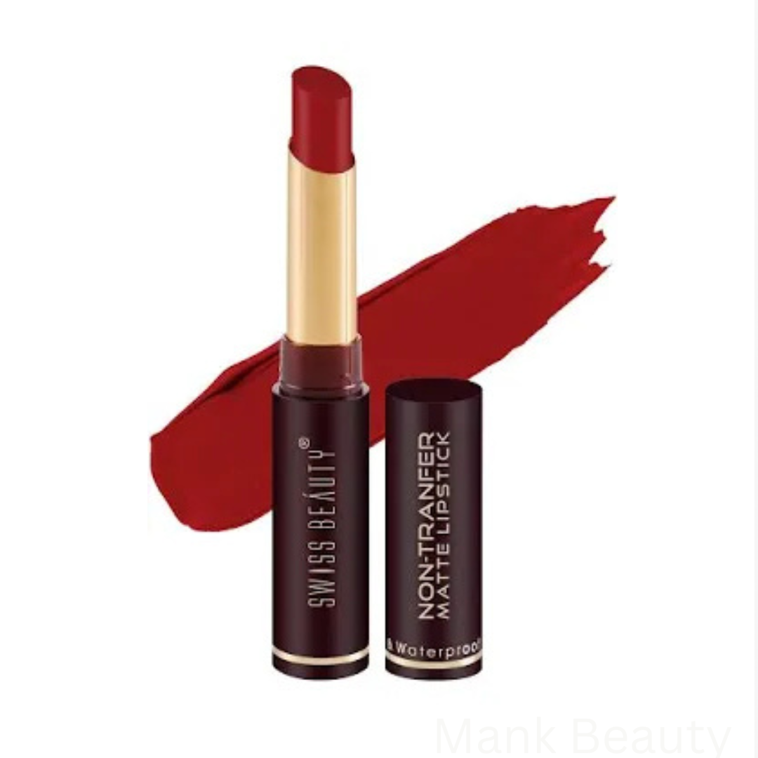 Swiss Beauty Non-Transfer Matte Lipstick- Shade Orange Red 2 (2g)